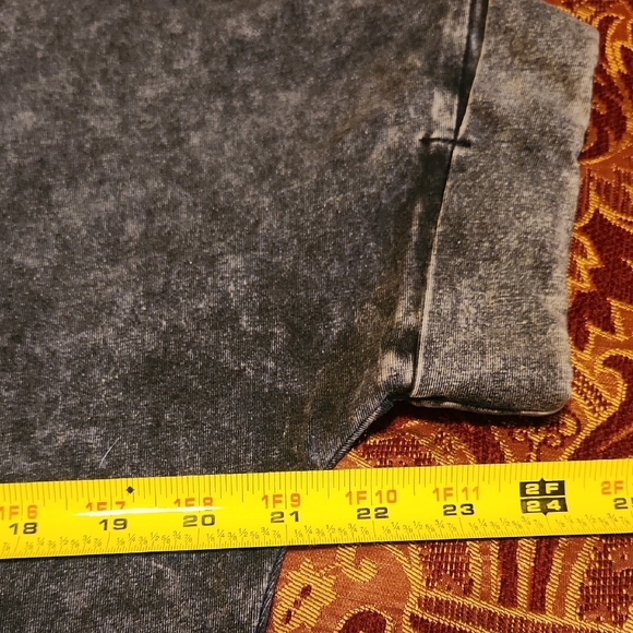 2 Zenana Outfitters V-Neck Tees - Stone-Washed Dark Gray and Blue, Small - Picture 9 of 10